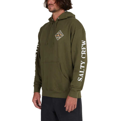 Salty Crew Tippet Shores Hood Fleece Army Men's