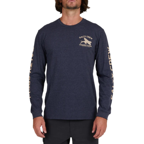 Salty Crew Frequent Flyer Premium L/S Tee Navy Heather Men's