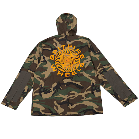Spitfire Skateboard Wheels Zip Hoody Classic 87 Swirl Camo/Orange Mens