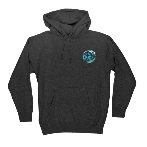 Santa Cruz Wave Dot Hoodie Mens Char Hthr