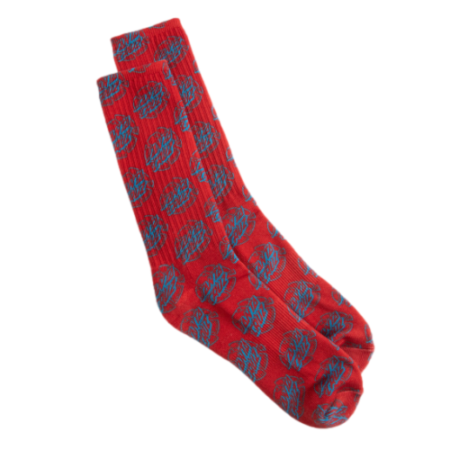 Santa Cruz Broken Dot Crew Socks Mens Red