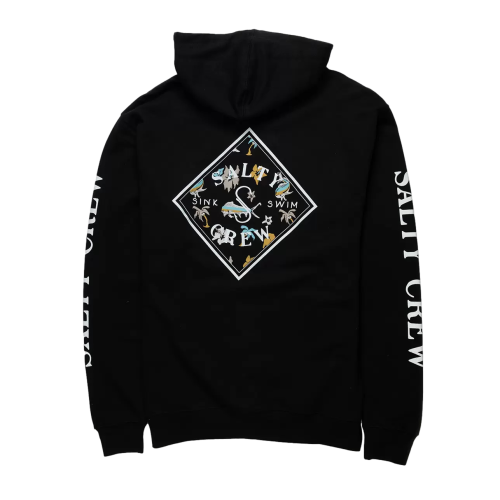 Salty Crew Tippet Shores Hood Fleece Black Men's