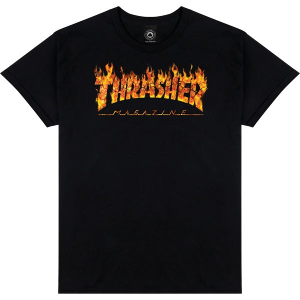 Thrasher Magazine Inferno Black Men's Short Sleeve T-Shirt Black