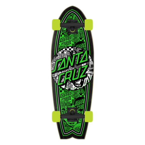 Santa Cruz Flier Collage Dot Shark Cruiser Skateboard Complete