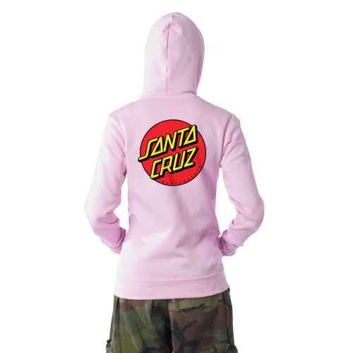 Santa Cruz Classic Dot Zip Hooded Relaxed Sweatshirt Womens Lilac