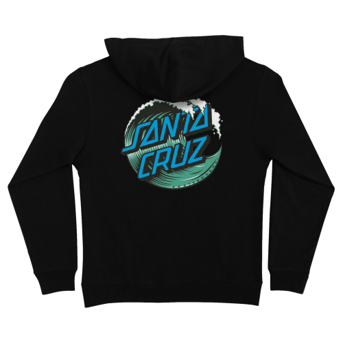 Santa Cruz Boys Wave Dot Black Hoodie