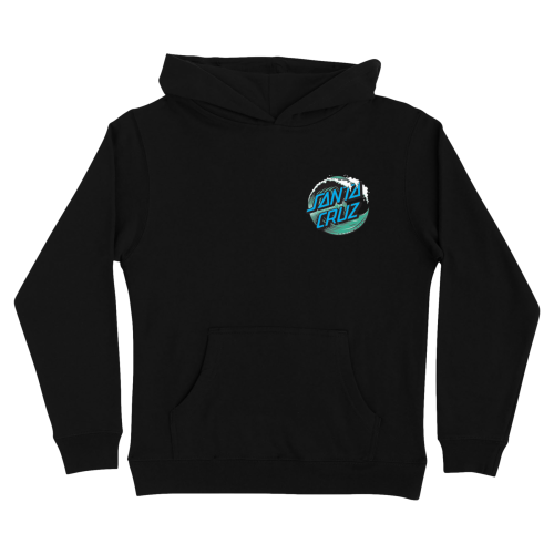 Santa Cruz Boys Wave Dot Black Hoodie