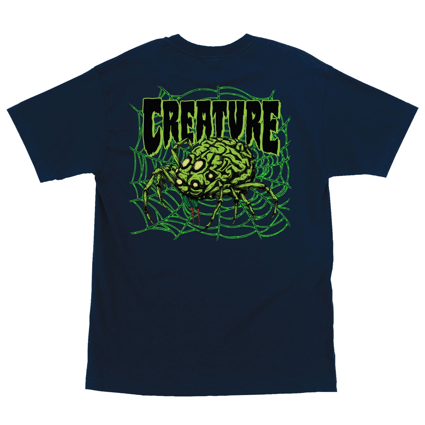 Creature Spindel Heavyweight T-Shirt Mens Navy