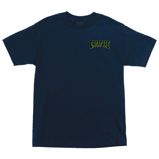 Creature Spindel Heavyweight T-Shirt Mens Navy