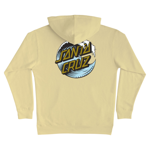 Santa Cruz Wave Dot Hoddie Mens Yellow