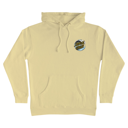Santa Cruz Wave Dot Hoddie Mens Yellow