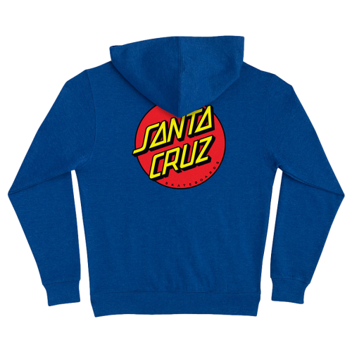Santa Cruz Youth Classic Dot Royal Blue Zip Hoodie