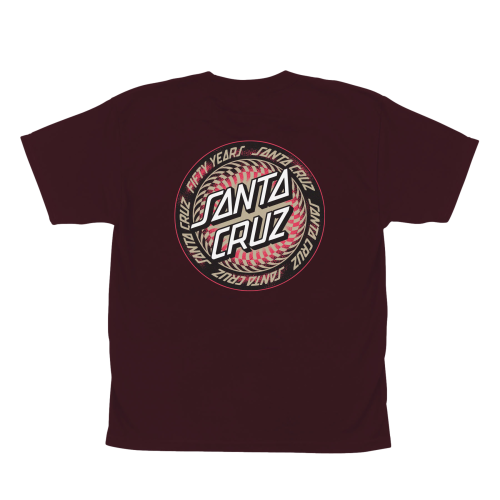 Santa Cruz Infinite Ringed Dot T-Shirt Youth Maroon