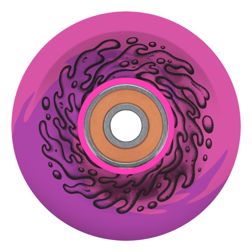 Slime Balls 60mm Light Ups OG Slime Pink/Purple 78a Skateboard Wheels