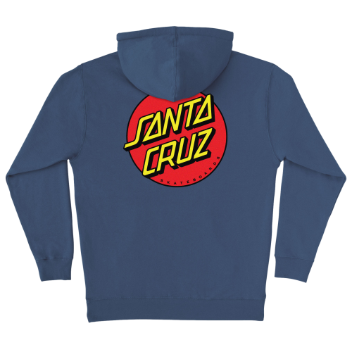 Santa Cruz Classic Dot P/O Hooded Heavyweight Sweatshirt Mens Storm Blue