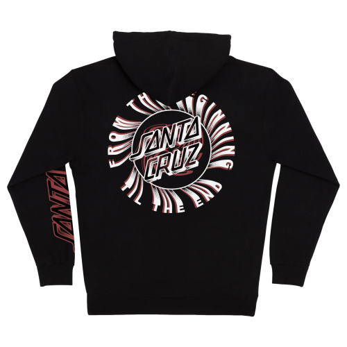 Santa Cruz Beginning Dot Black Hooded Zip Up