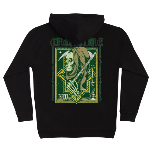 Creature Samaritan Hooded Heavyweight Sweatshirt Black Mens
