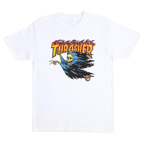Santa Cruz X Thrasher O'Brien Reaper Heavyweight T-Shirt Mens White