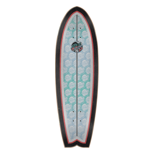 Santa Cruz Wave Dot Mushroom Splice Shark Cruiser Skateboard Complete