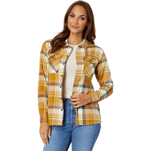 Salty Crew Long Haul Flannel Women's Gold