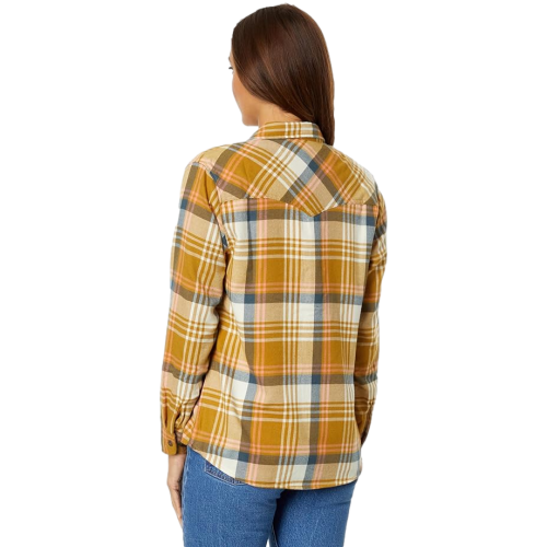 Salty Crew Long Haul Flannel Women's Gold