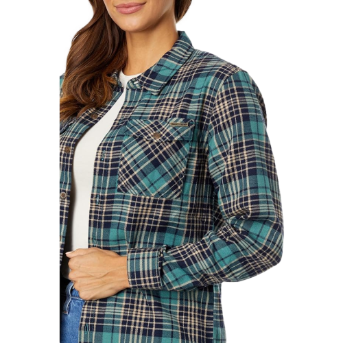 Slaty Crew Long Haul Flannel Women's Green