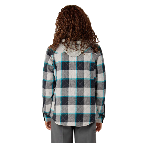 Dickies Flannel Hooded Shirt Jacket Women Alloy Campside