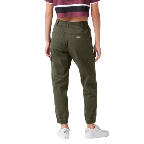 Dickies High Rise Fit Cargo Jogger Pants Women's Olive