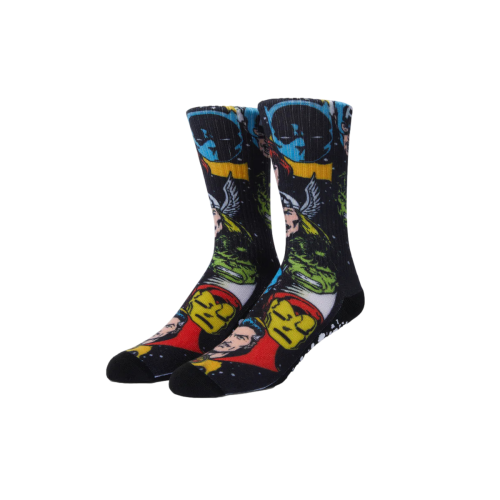 HUF x Avengers Galactic Heads Crew Sock Mens