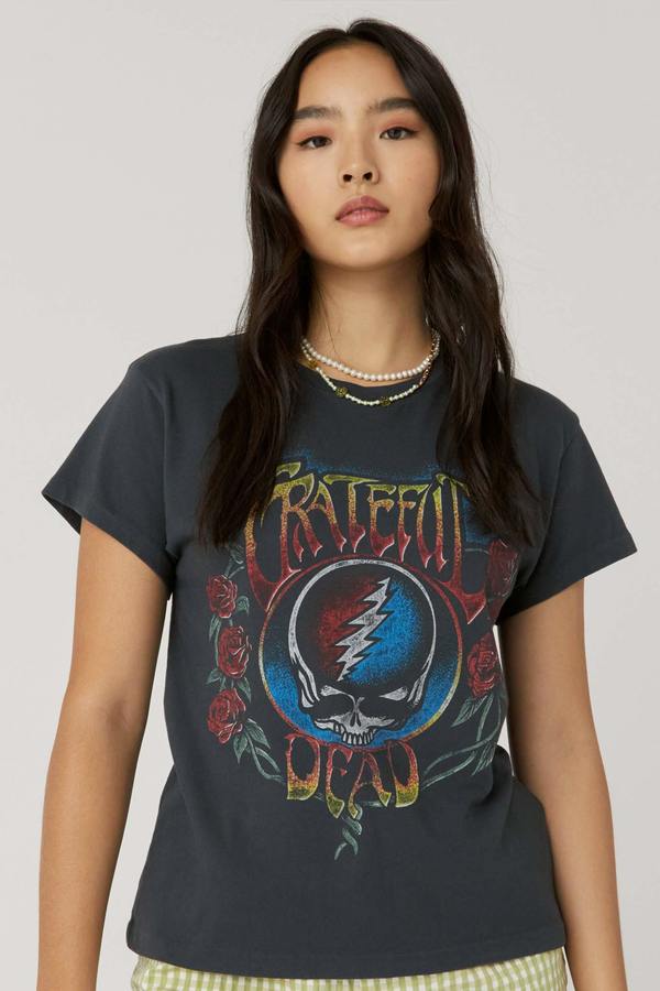 Daydreamer Grateful Dead Steal Your Face of Roses Tee