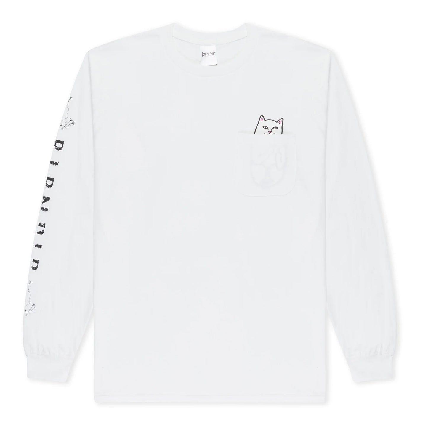 Ripndip Lord Nermal Pocket Long Sleeve White