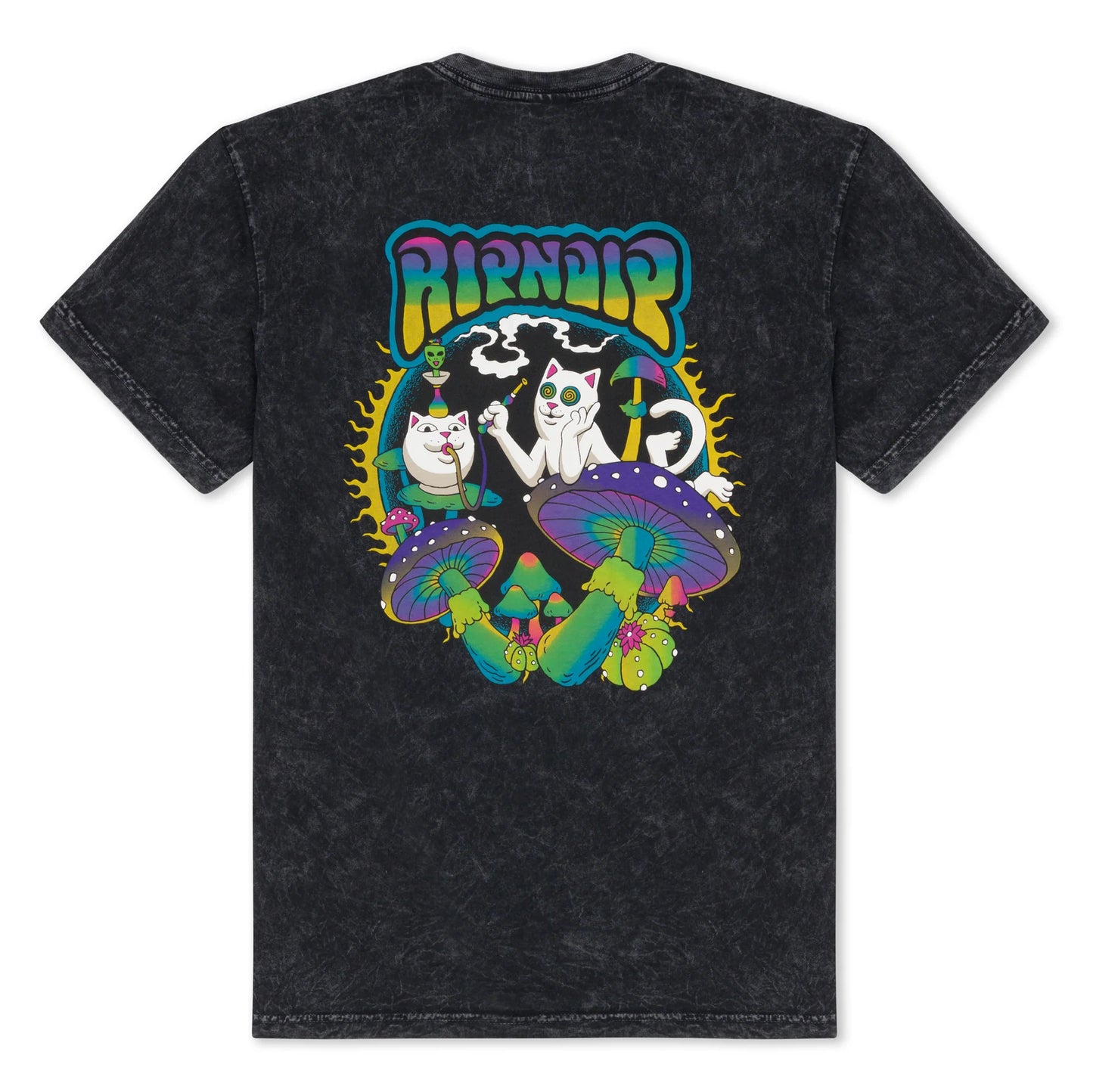 Ripndip Psychedelic Garden T-Shirt Black Mineral Wash