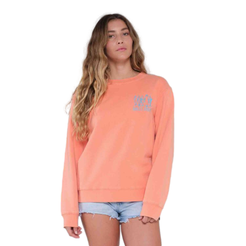 Salty Crew Line Up Premium Crew Sweater Womens  Hot Coral