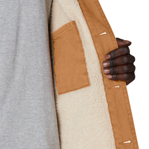 Dickies Stonewashed Duck Lined Chore Coat Brown Men's