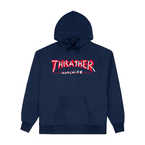 THRASHER TRADEMARK HOODIE NAVY Coast Board Shop