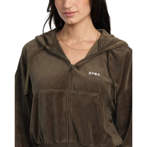 RVCA Seniesa Ring Zip-Up Hoodie Women's Brown