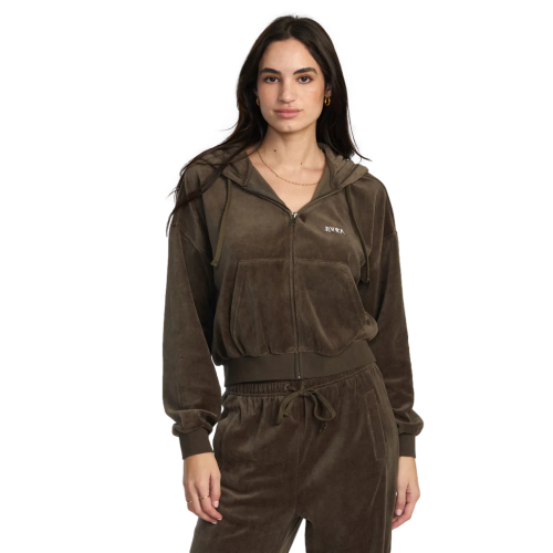 RVCA Seniesa Ring Zip-Up Hoodie Women's Brown