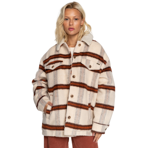 Billabong Lucky Charm Trucker Jacket Womens Antique White