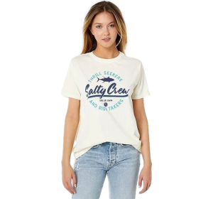 Salty Crew Scripted Boyfriend T-Shirt Womens Bone