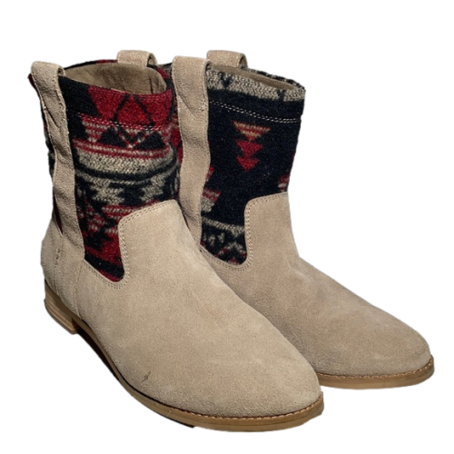 TOMS Tribal Desert Taupe Suede Laurel Boots Coast Board Shop