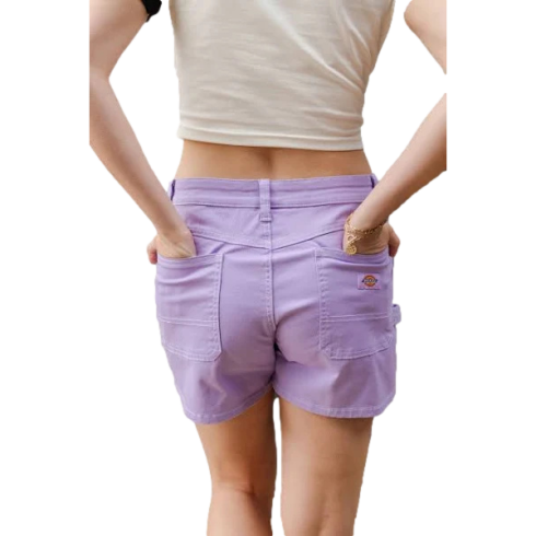 Dickies High Waisted Carpenter Shorts Womens Purple Rose