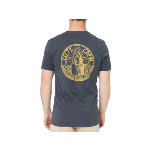 Salty Crew In Fishing We Trust Short Sleeve T-Shirt Navy Heather
