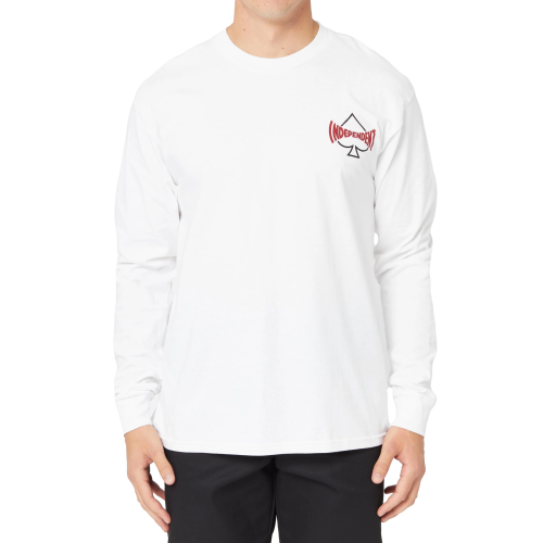 Independent Cant Be Beat White L/S TEE