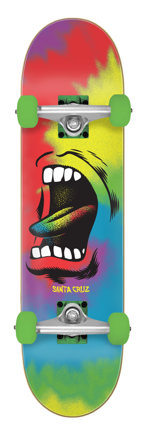 Big Mouth Tie Dye Full 8.00in x 31.25in Santa Cruz Skateboard Complete