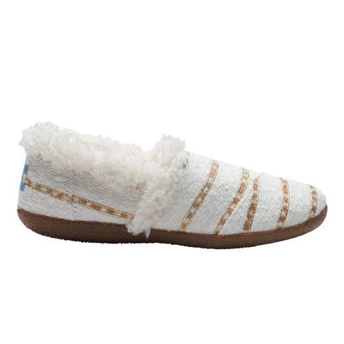 Toms White Gold Boucle Slipper