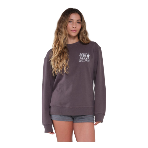 Salty Crew Line Up Premium Crew Women's Faded Black