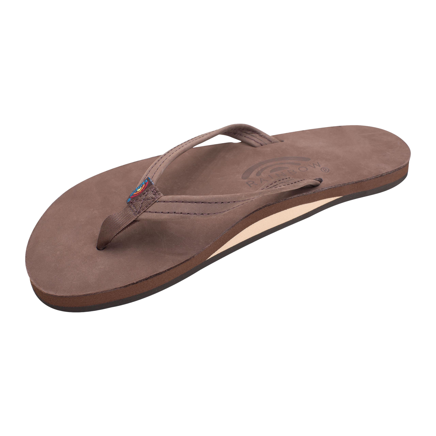 Rainbow Single Layer with Arch Support and a 1/2" Strap Expresso Sandals
