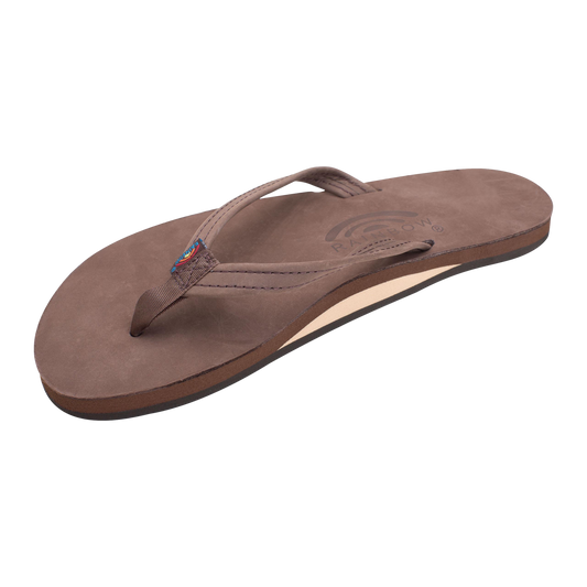 Rainbow Single Layer with Arch Support and a 1/2" Strap  Expresso Sandals