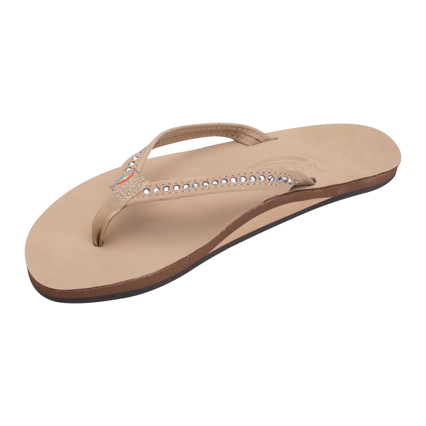 Rainbow Narrow Strap with Swarovski® Crystals Sierra Brown Sandals