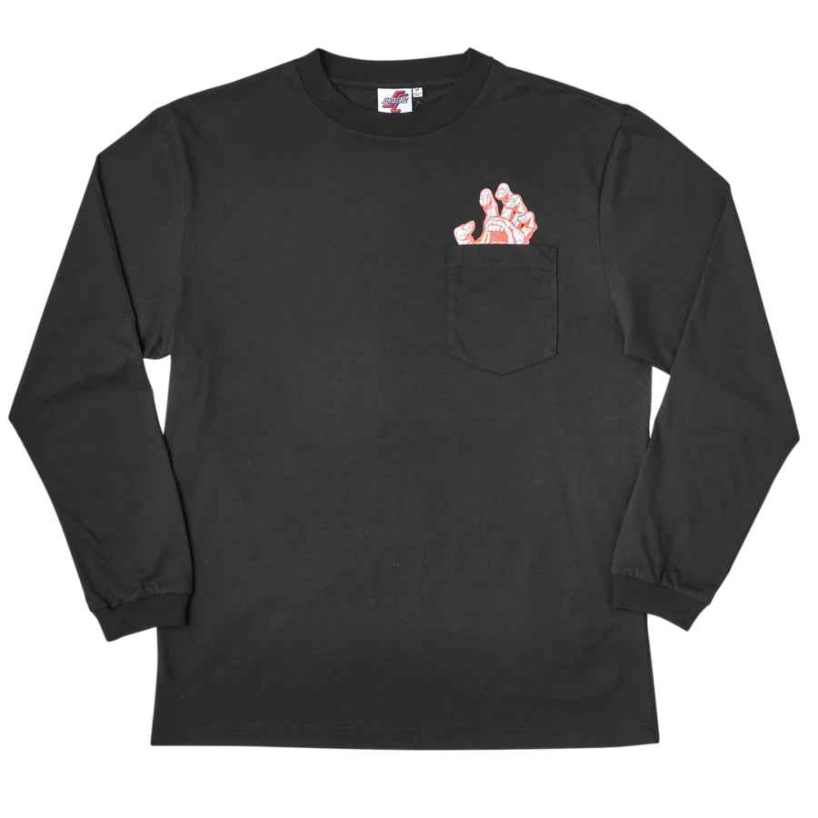 Santa Cruz Decoder Hand Long Sleeve Pocket T-Shirt